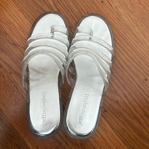 Jeffrey Campbell Jelly Sandal Heels- clear